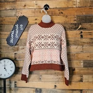 American eagle women's cottage grandma knitted sweater size large